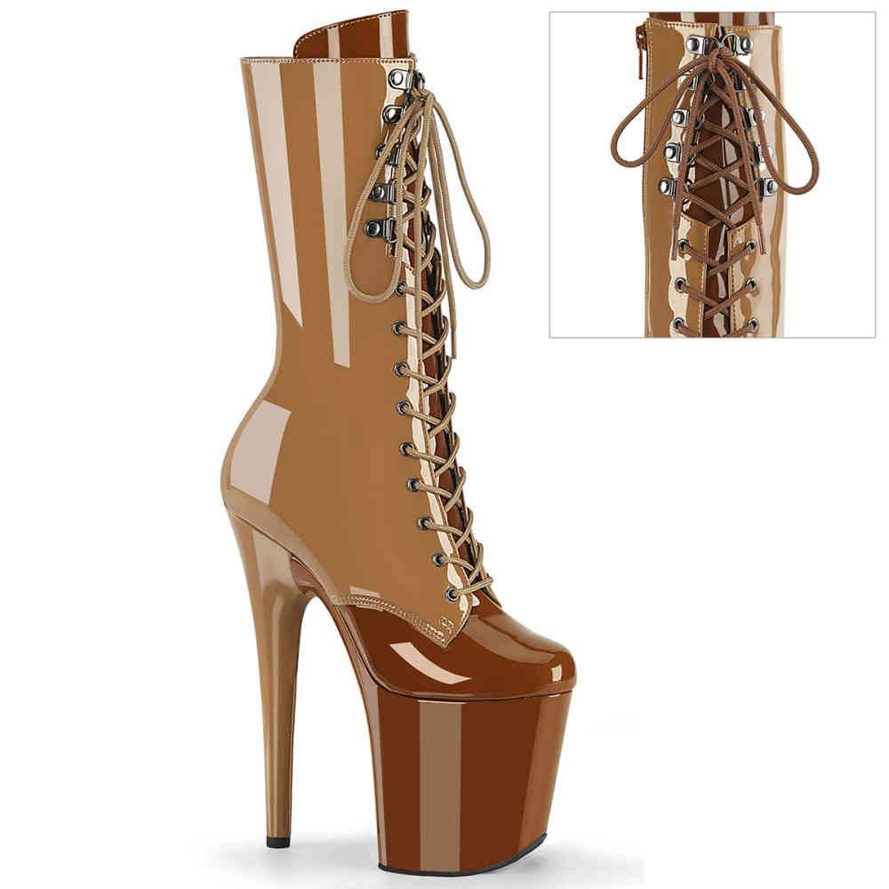 Pleaser - FLAMINGO1054DC Bottes de plateforme, Pole dance chaussures - Marron Product image